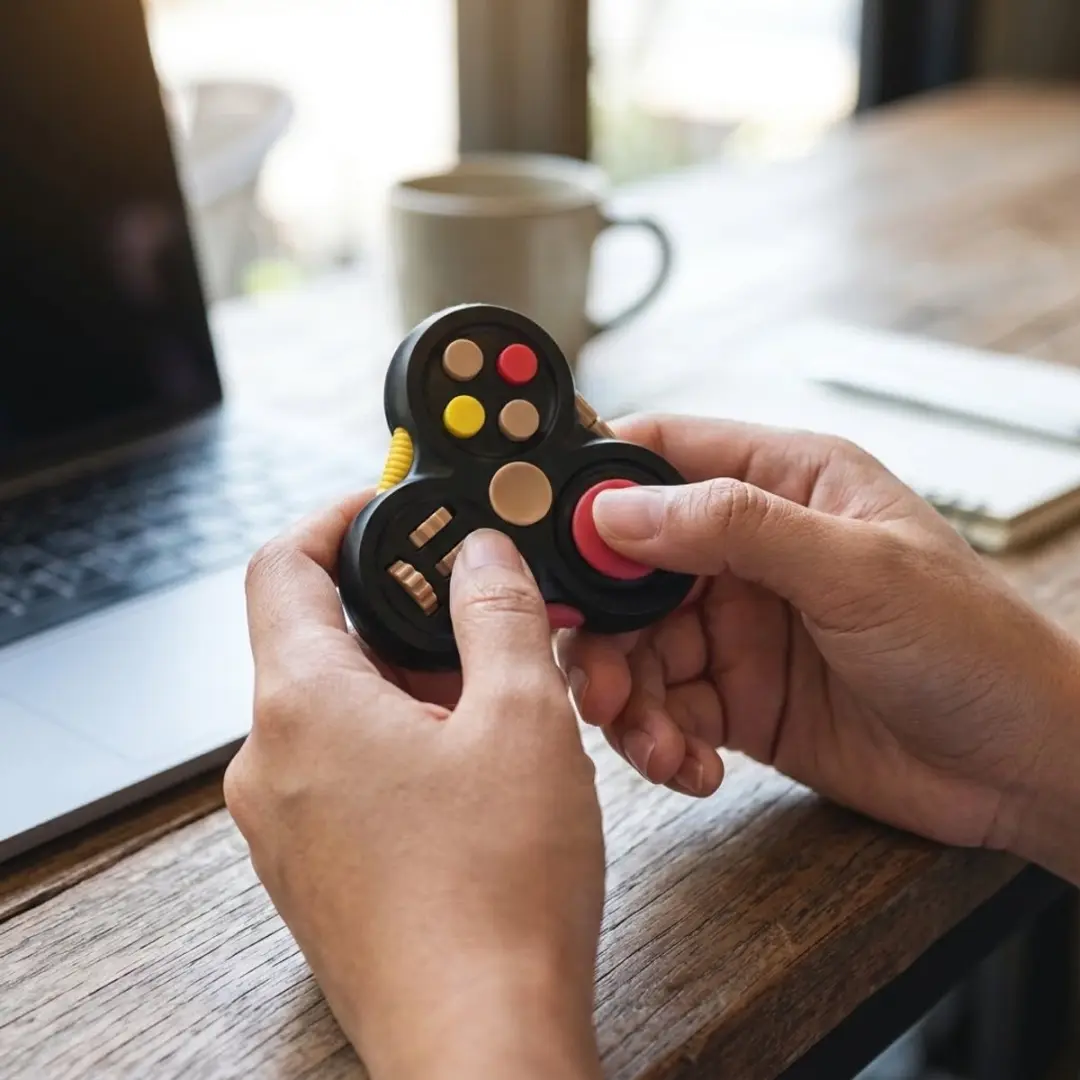 NUVEX Fingertop Spinner Zwart - Anti-stress Speelgoed