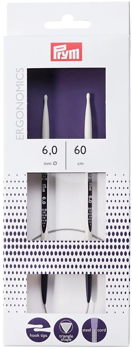 Prym Rondbreinaald Ergonomisch 6,00mm - Rood