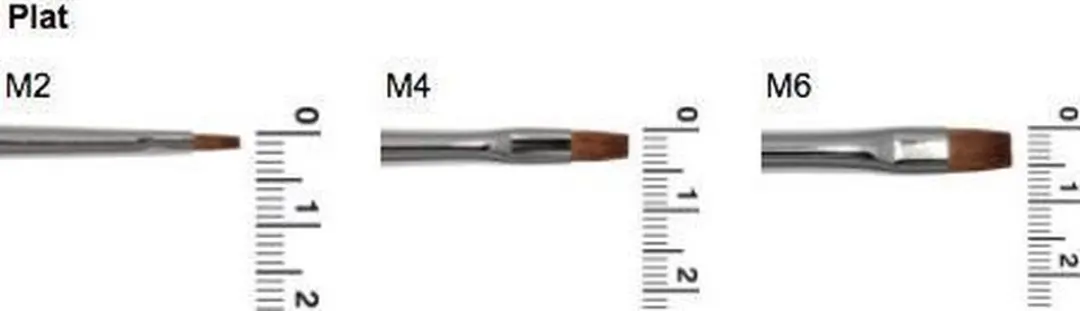 Grimas Schminkpenseel Plat Marterhaar M6 - Multi