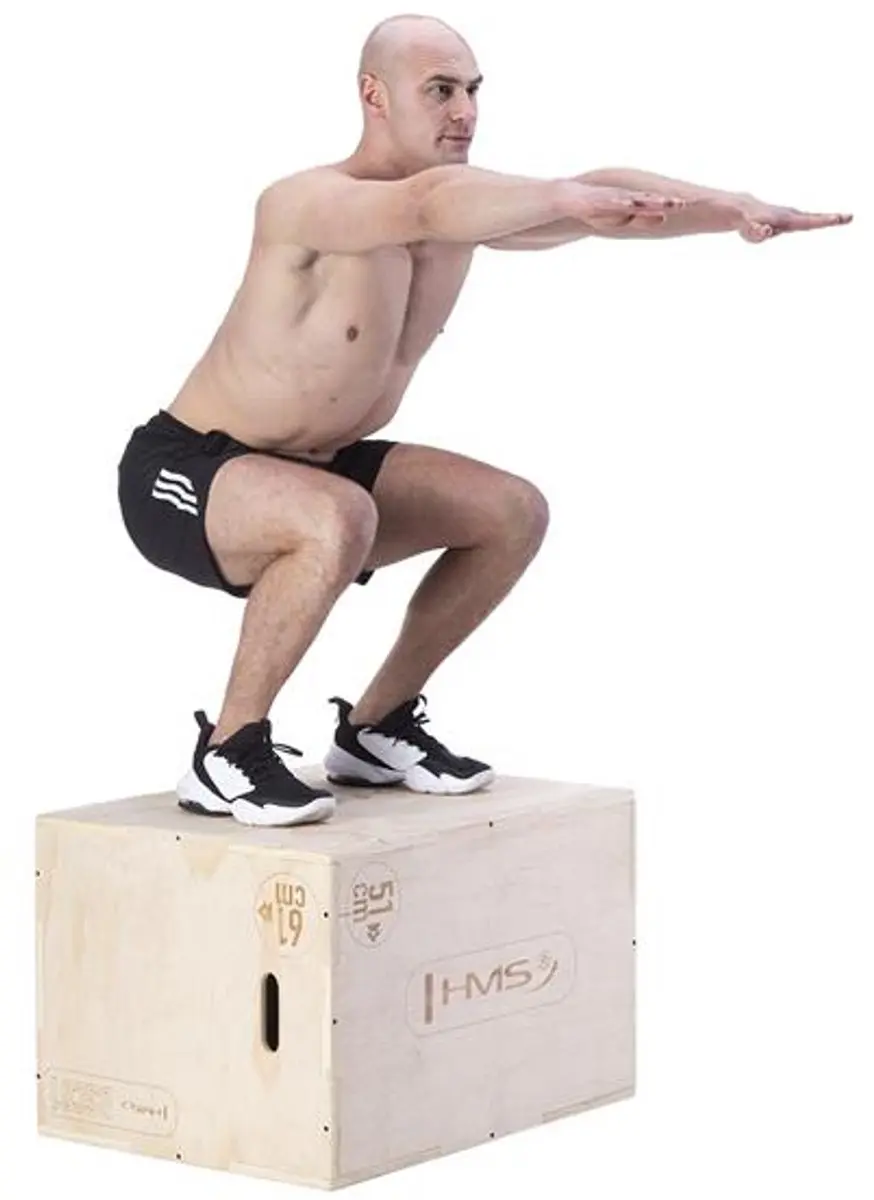 HMS DSC01 Houten Crossfit Box - Verstelbaar