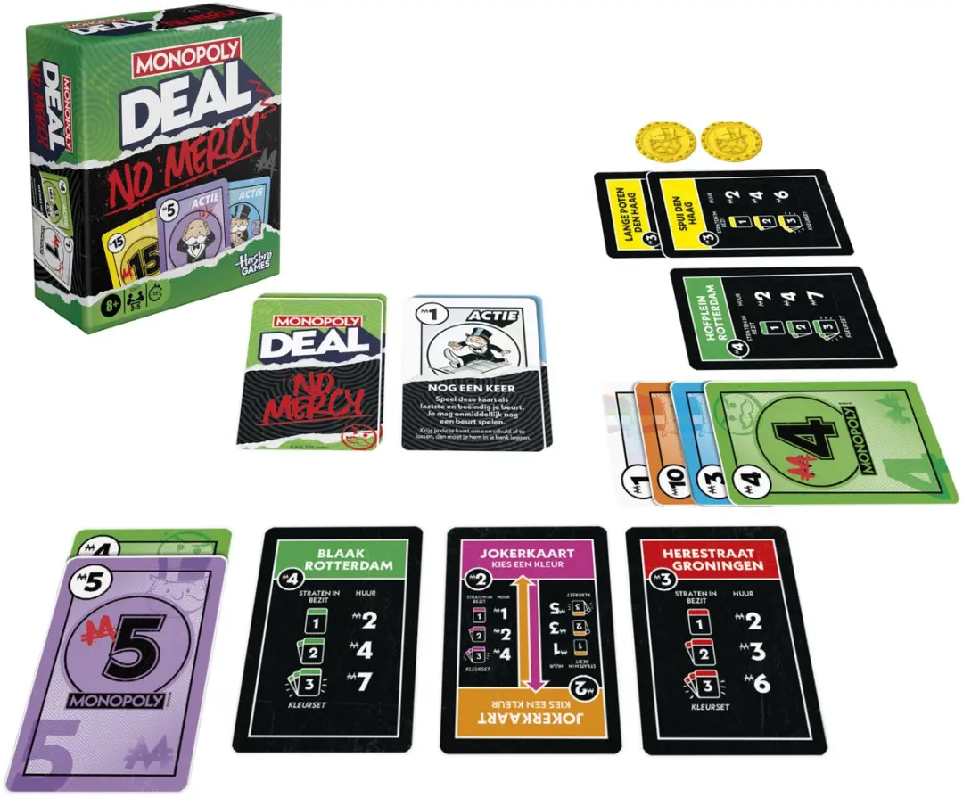 Monopoly Deal No Mercy Kaartspel - Belgische Editie