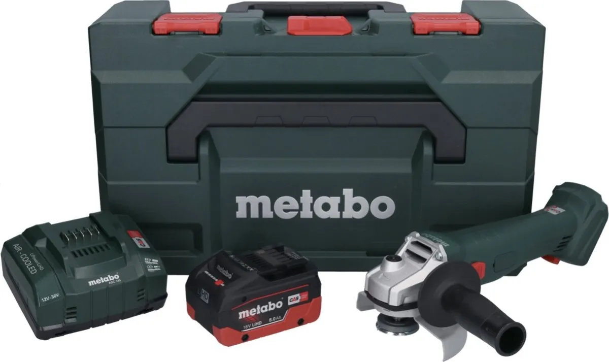 Metabo W 18 L 9-125 Haakse Slijper 125mm - 18V - 8,0Ah - MetaBOX
