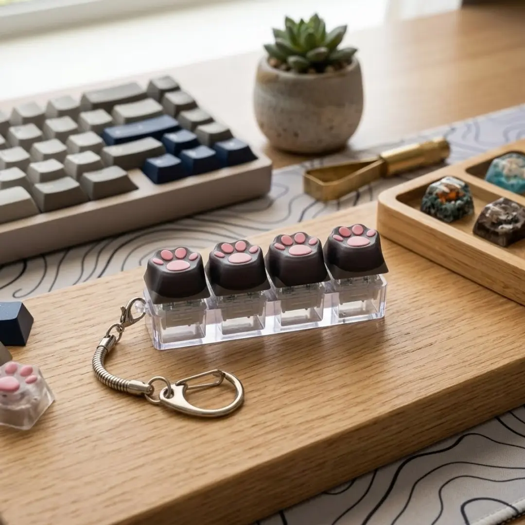 NUVEX Zwart Kattenpoot Fidget Toy - Kliktoetsen
