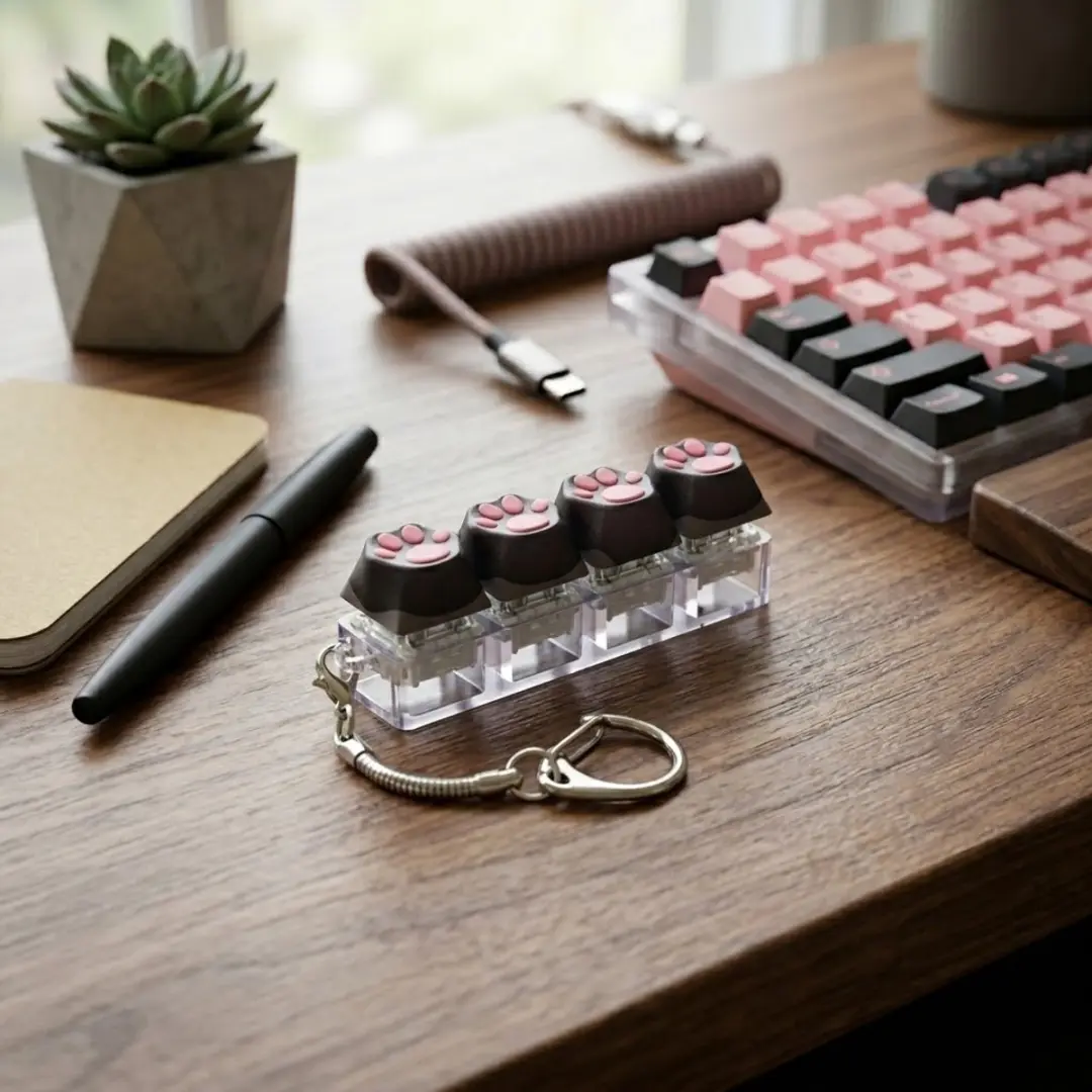 NUVEX Zwart Kattenpoot Fidget Toy - Kliktoetsen