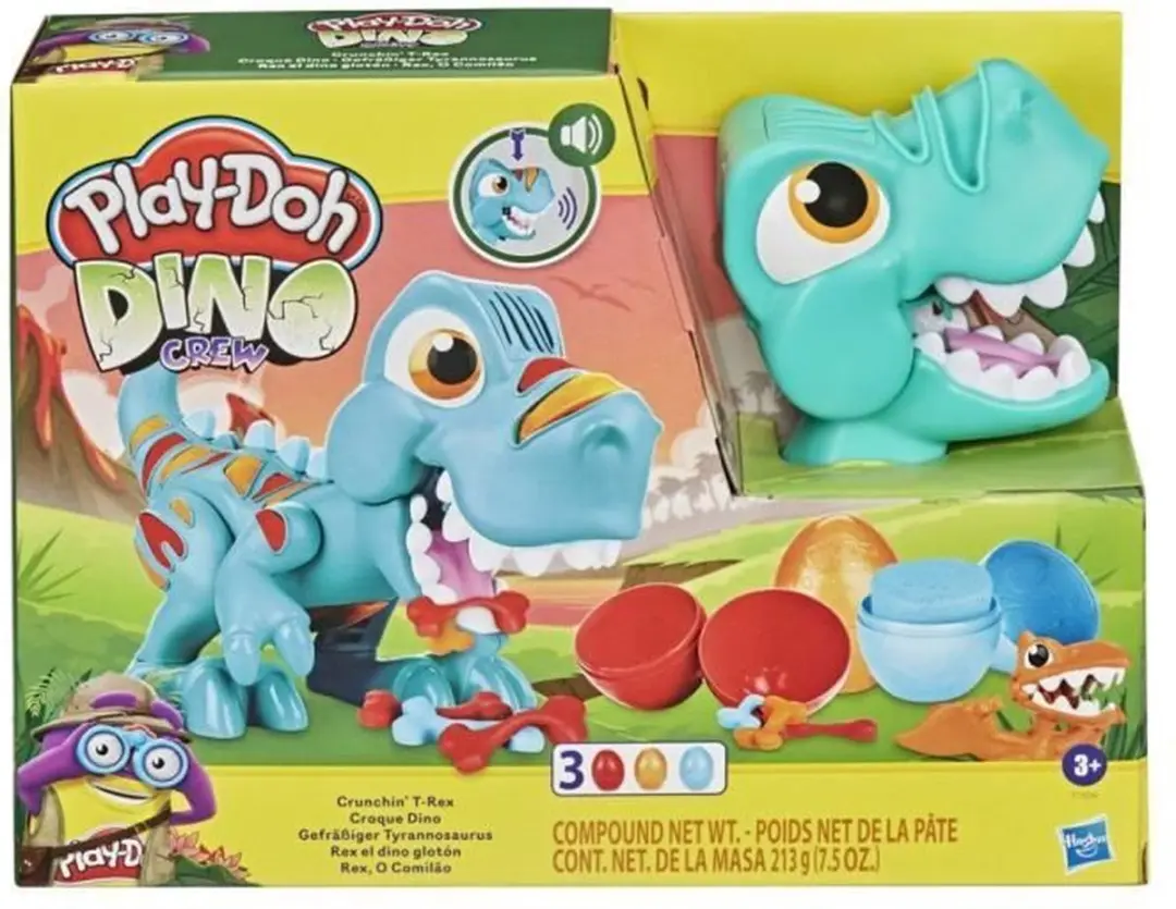 Play-Doh Dino Crew Boetseeklei - 3 Stuks