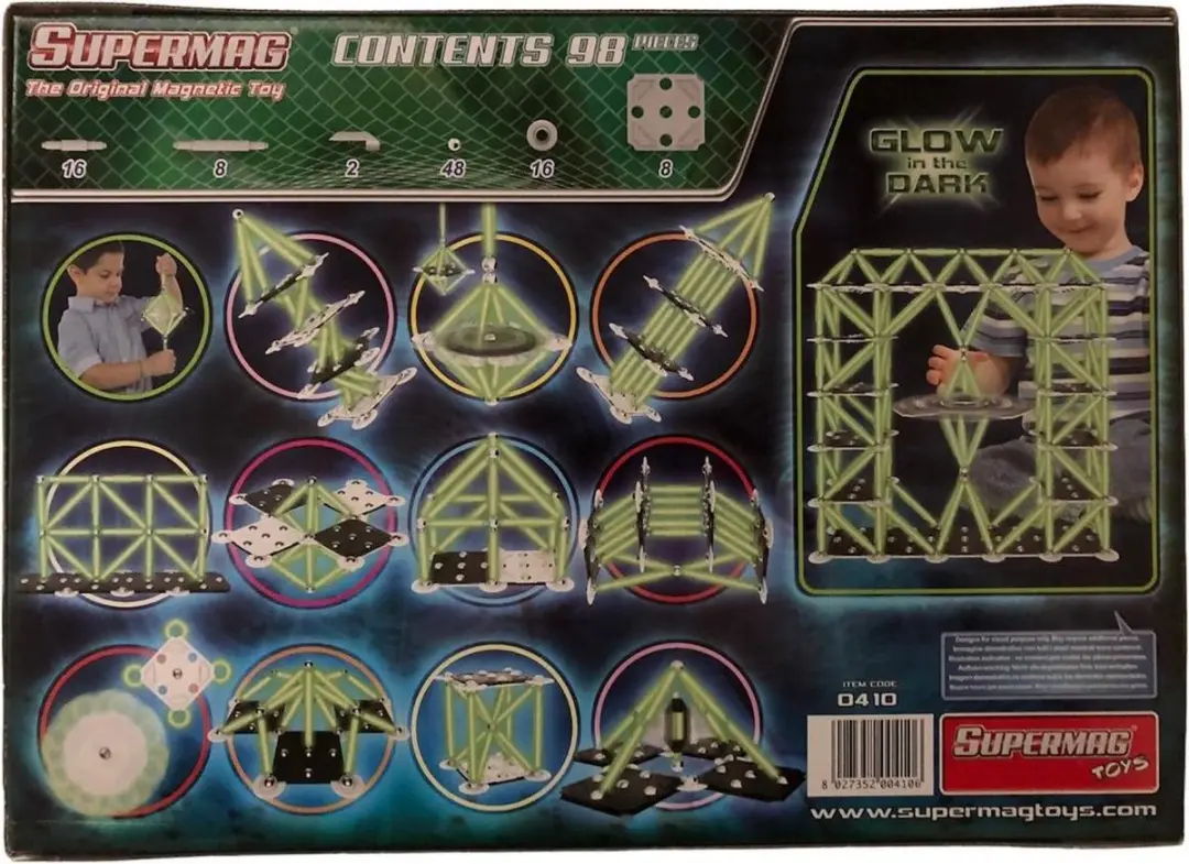 Simply for Kids Supermag 98-delig Magnetische Bouwset - 98 Stuks - Glow in the Dark