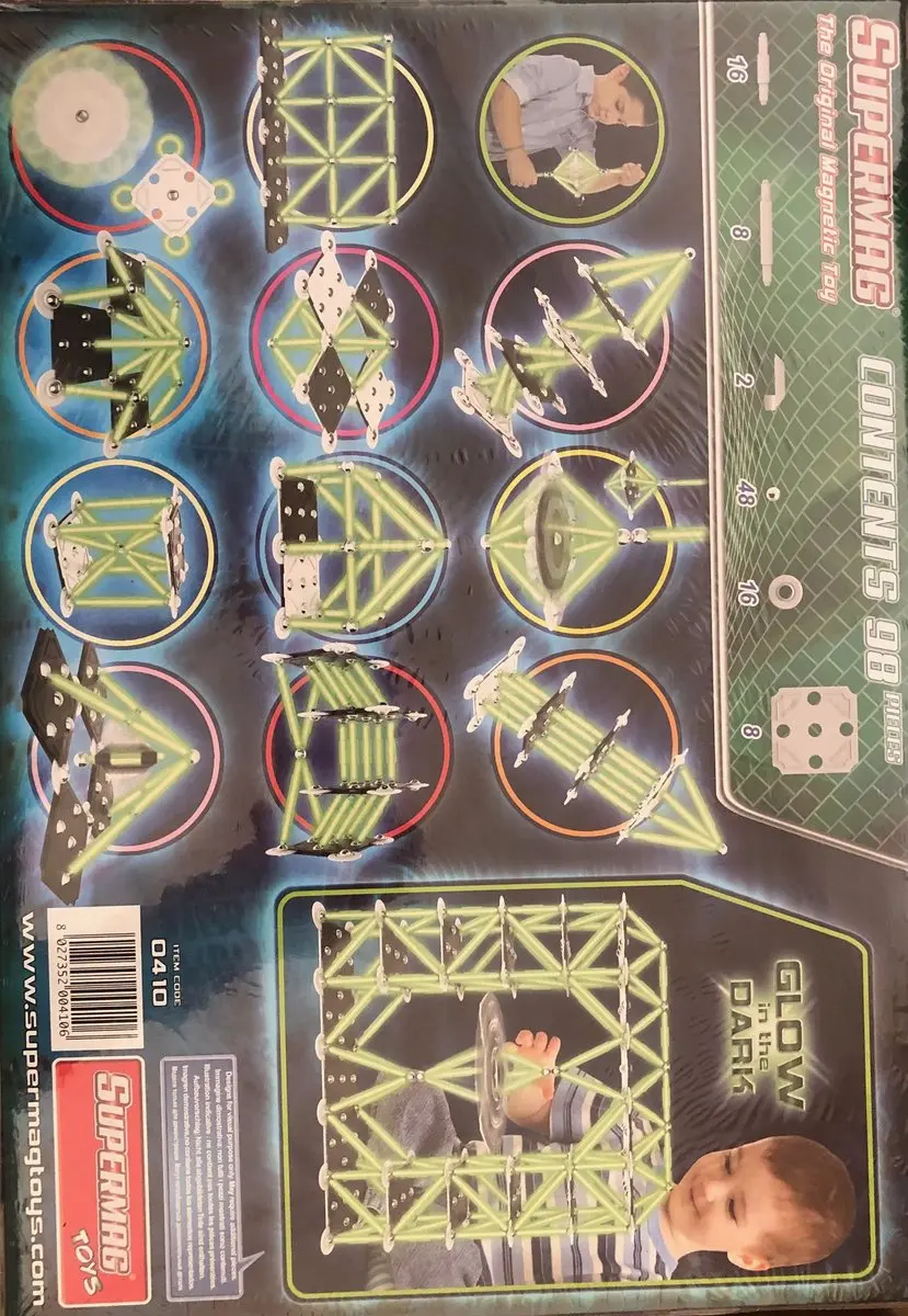 Simply for Kids Supermag 98-delig Magnetische Bouwset - 98 Stuks - Glow in the Dark