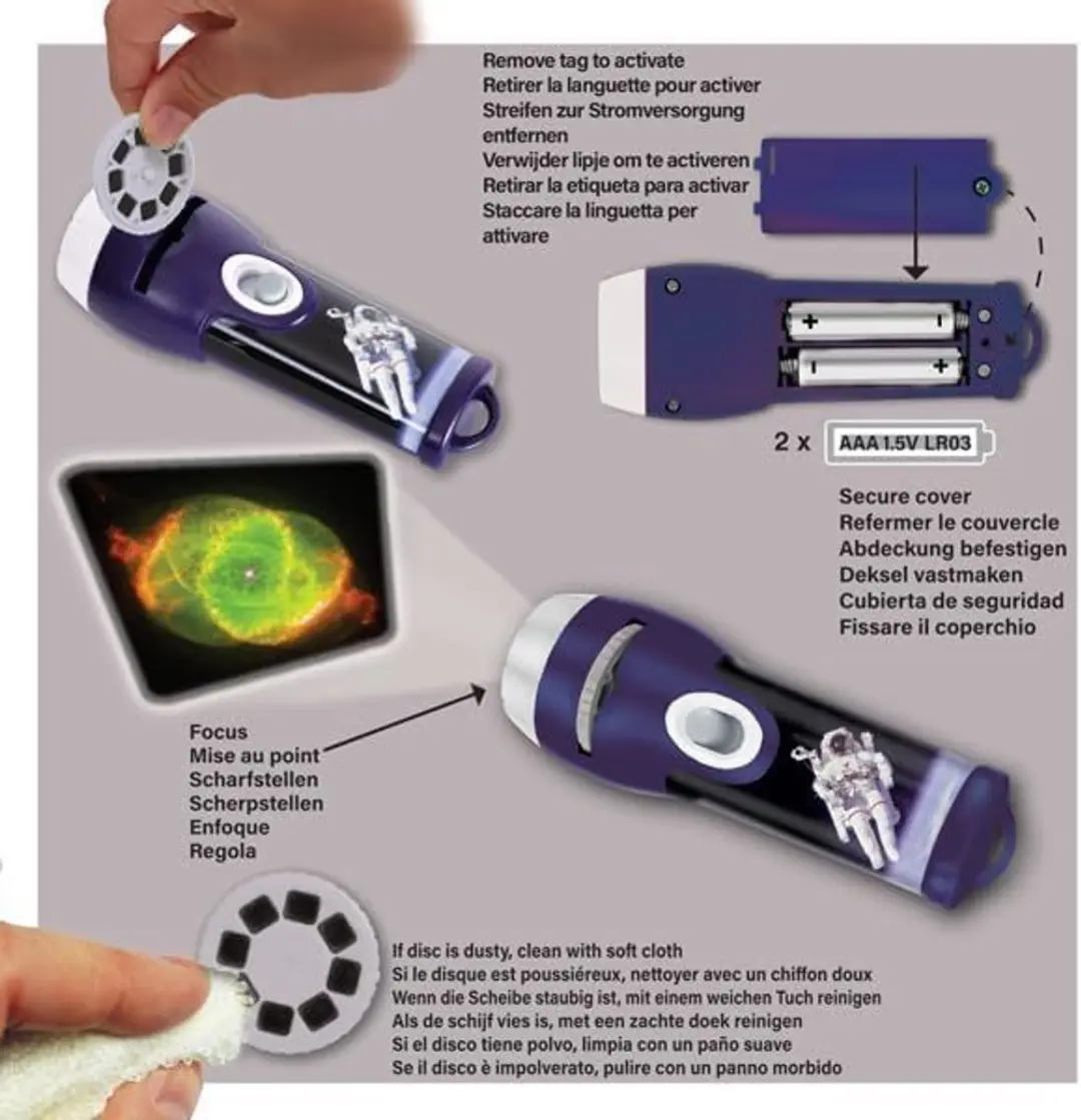 Brainstorm Space Torch Projector - Ruimte - 24 Kleuren