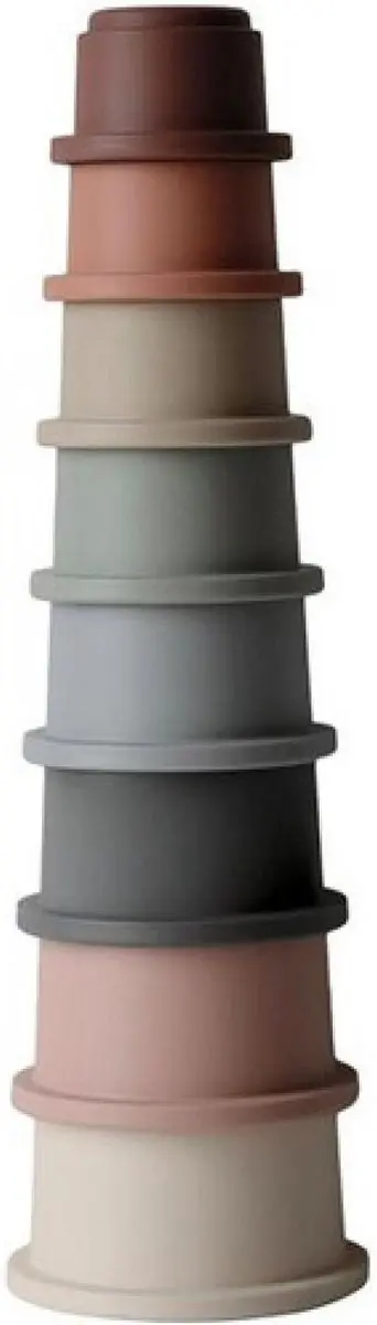 Mushie Stacking Cups Stapeltoren - 8 Stuks - Pastel