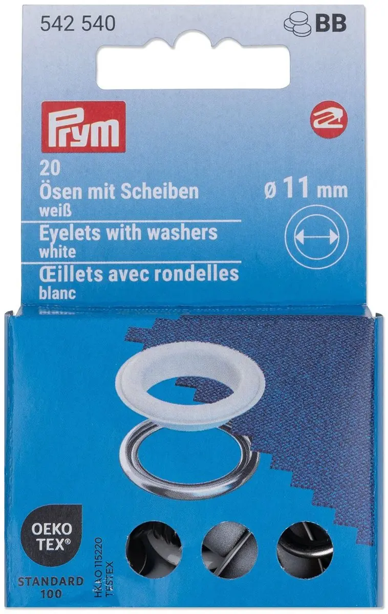 Prym Ringen met schijven 11mm - 20 Stuks - afbeelding 4 van 4