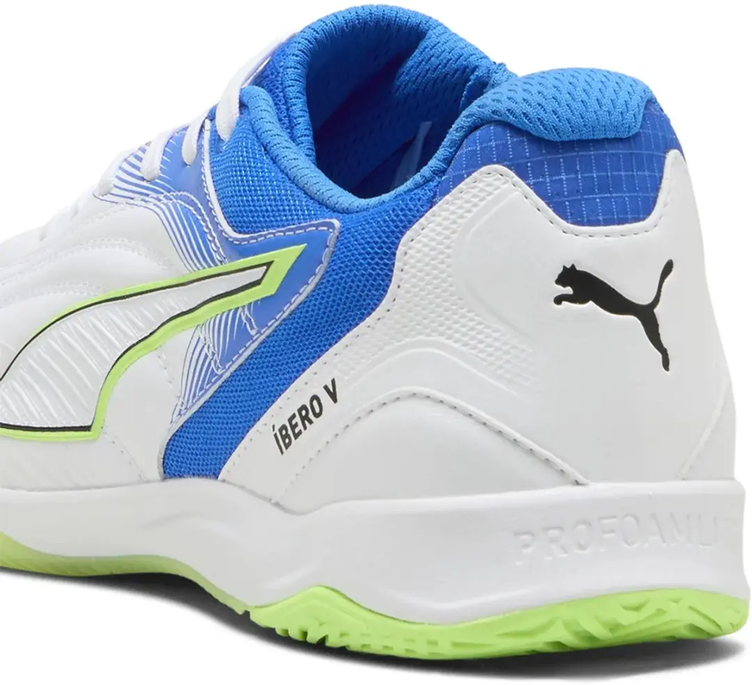 PUMA Ibero V Zaalschoenen 39 - Wit/Groen/Blauw/Zwart