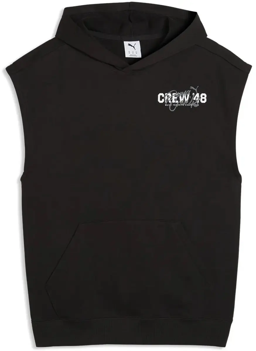 PUMA French Terry Sleeveless Hoodie M - Zwart
