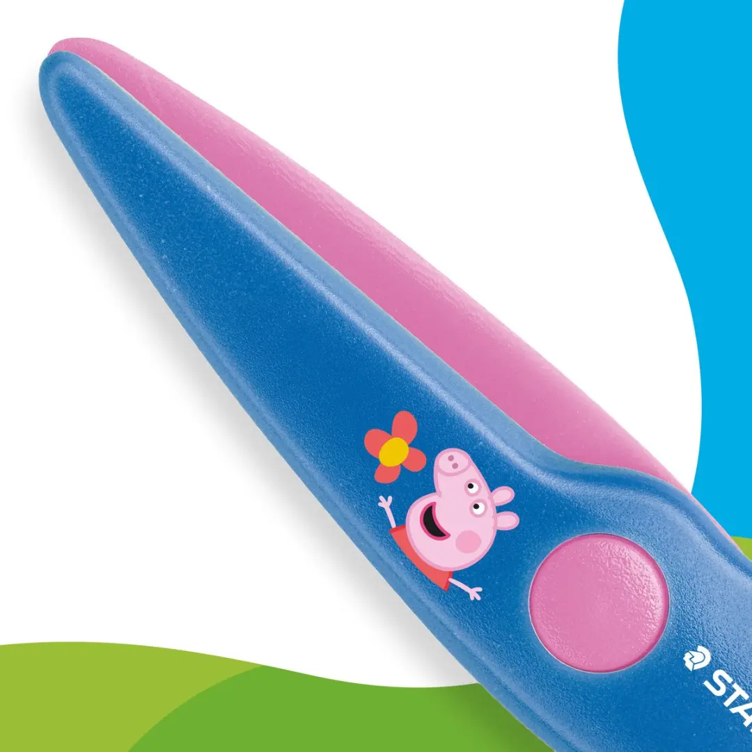 STAEDTLER Peppa Pig Noris Junior Schaar - Rechte knip - Roze/Blauw