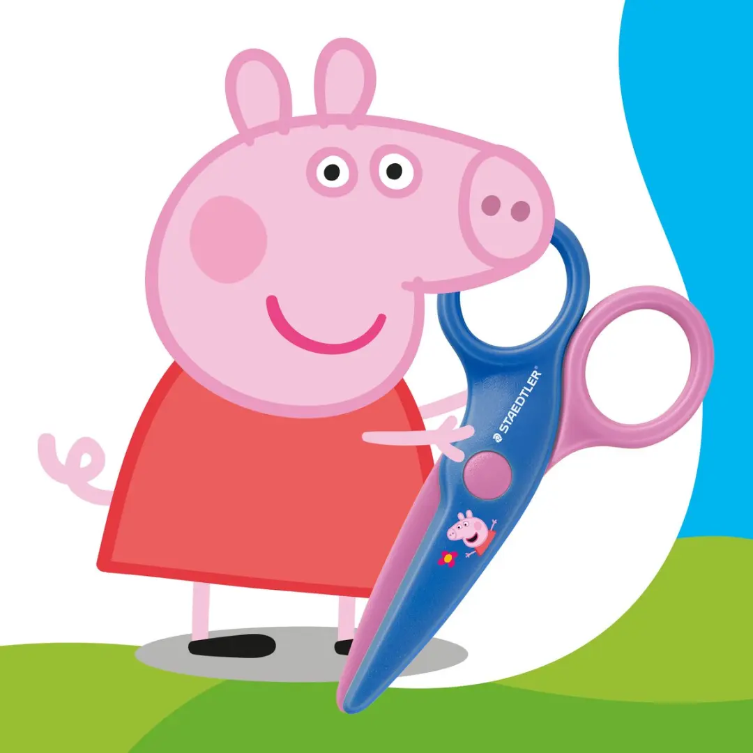 STAEDTLER Peppa Pig Noris Junior Schaar - Rechte knip - Roze/Blauw - afbeelding 6 van 6