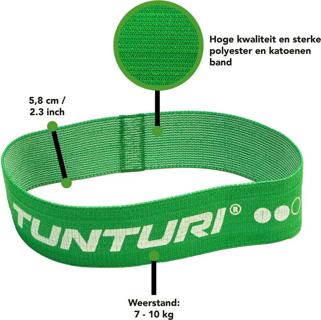 Tunturi Weerstandsband Textiel Medium Groen