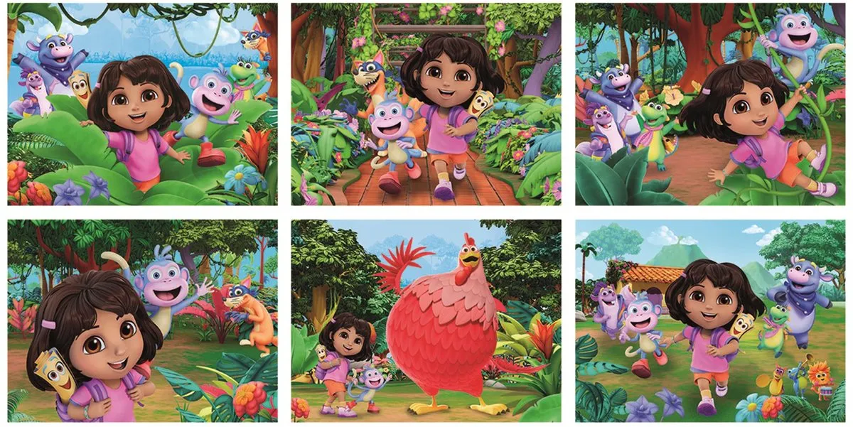 Clementoni Dora The Explorer 12 Blokken Puzzel - Multikleur - afbeelding 5 van 6