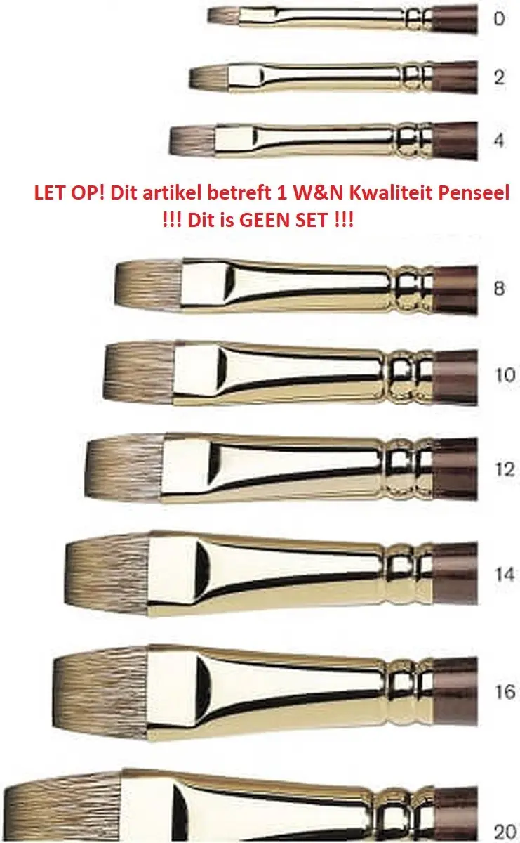 Winsor & Newton Monarch Olieverf Penseel Plat 10