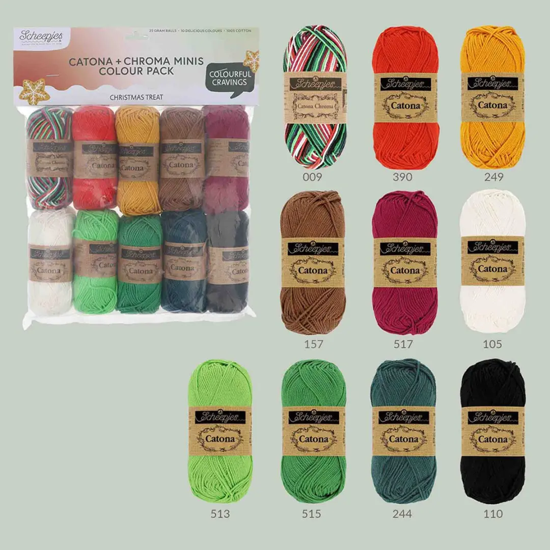 Scheepjes Catona Chroma Colour Pack 10x25g - Christmas Treat