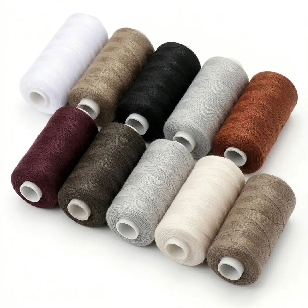 NUVEX Naaigaren Set 10 Delig - 10 Kleuren - Beige/Bruin/Wit