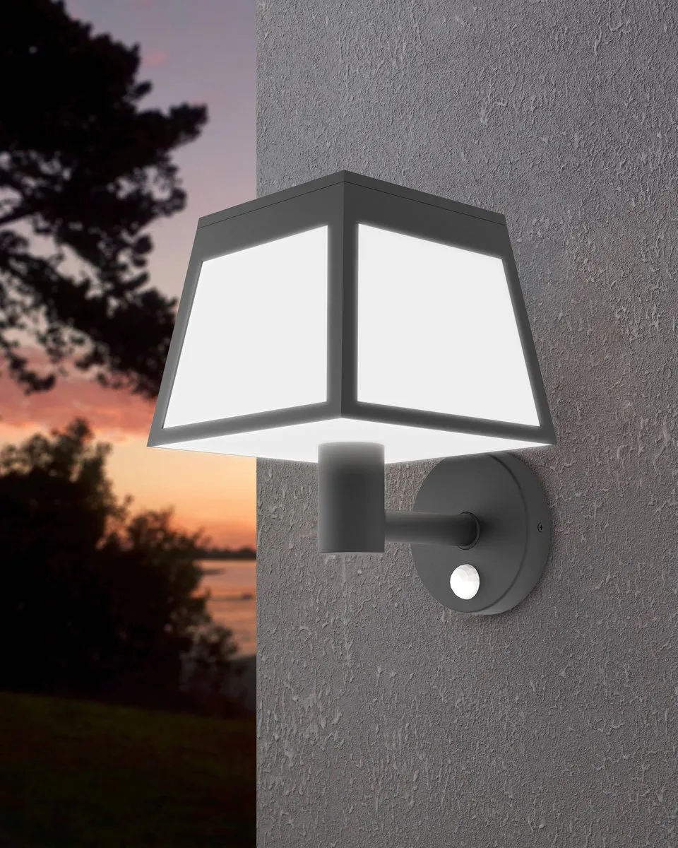 Eglo Altilia Solar Wandlamp Buiten - 20cm - Zwart/Wit