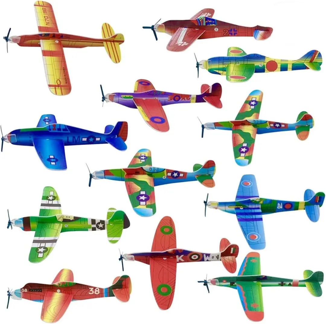 Johntoy Foam Zweefvliegtuigen 48 Stuks - Geel - afbeelding 6 van 6