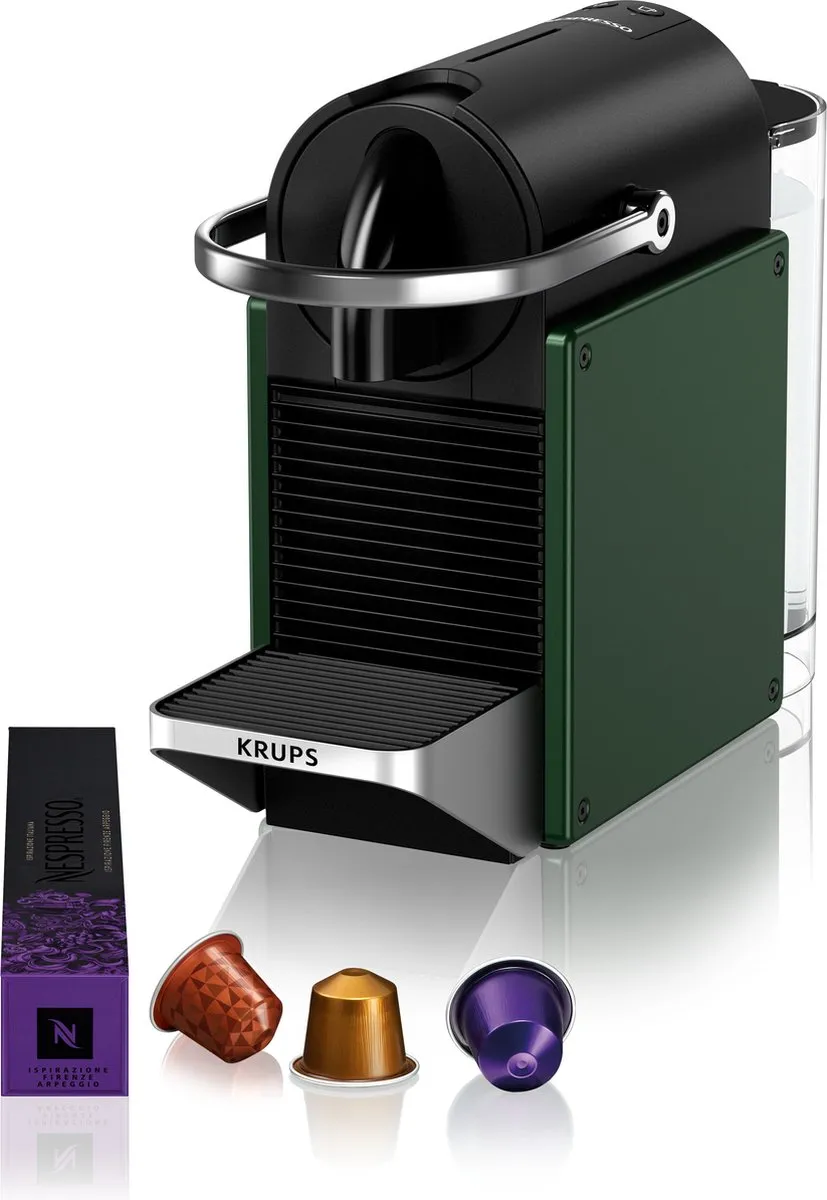 Krups Nespresso Pixie XN3063 - Koffiecupmachine - Donkergroen - Compact - Energiezuinig - Voor Nespresso Cups