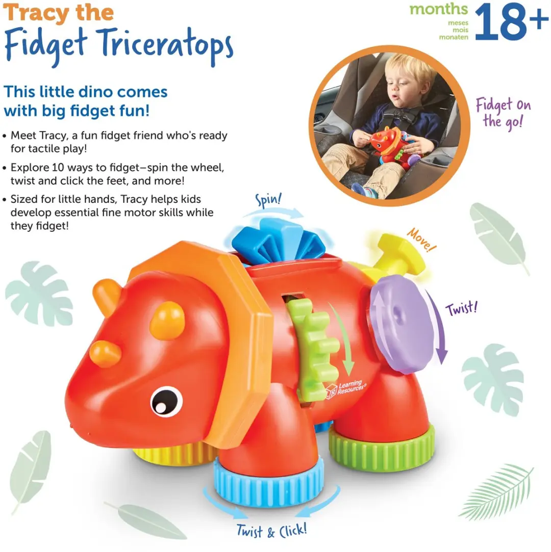 Learning Resources Tracy de Fidget Triceratops Speelgoed - Multikleur