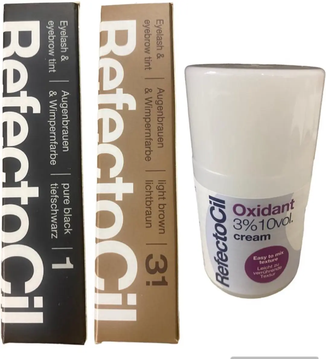 Refectocil Nr 3.1 Lichtbruin + Nr 1 Zwart + Oxidant 100ml