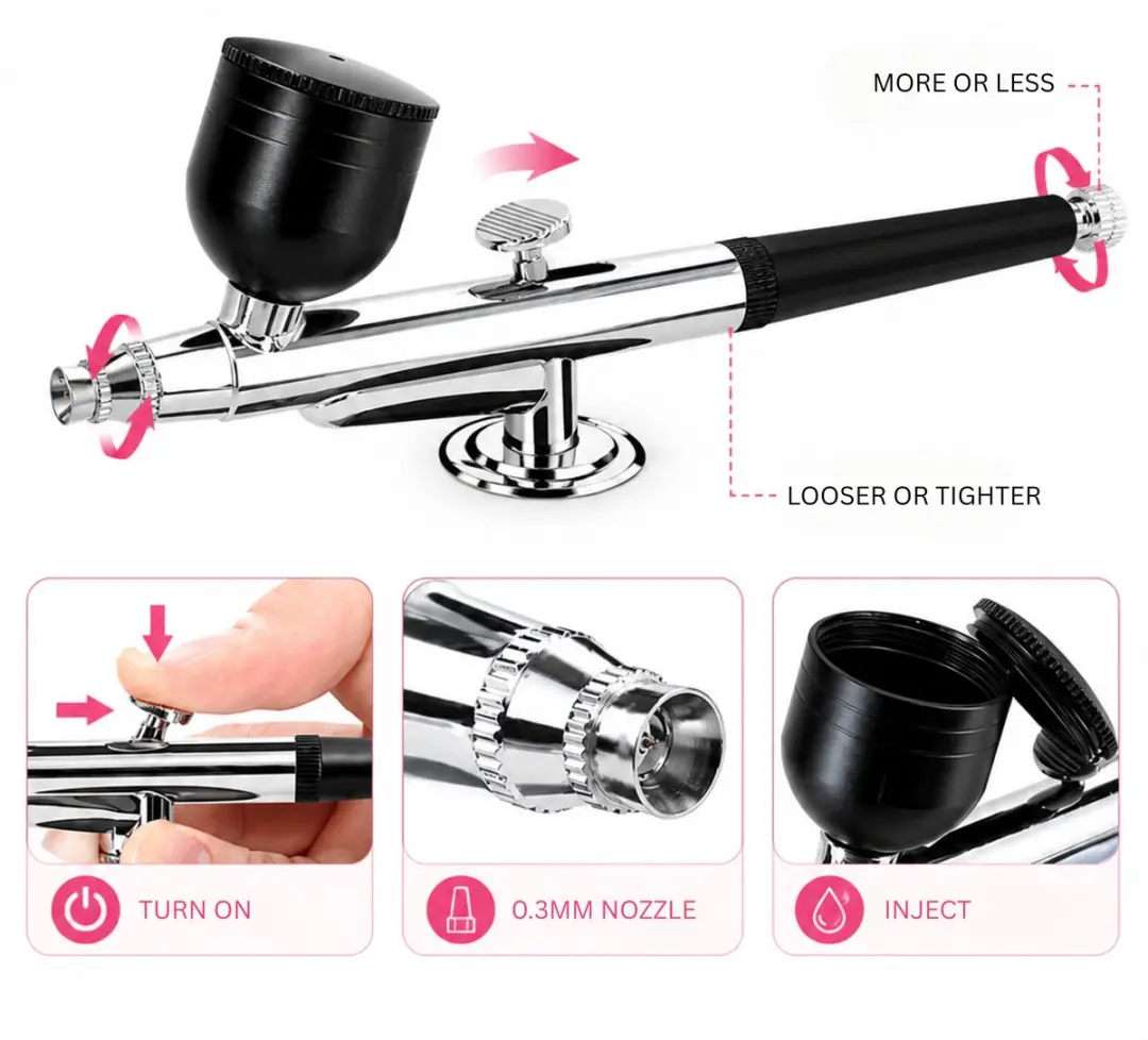 Guardian Beauty Haarverdikkingsstarterset - 22g Bruine Fibers - Airbrushset