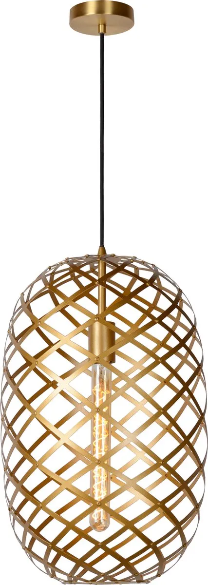 Lucide Wolfram Hanglamp Ø32cm - Mat Goud/Messing