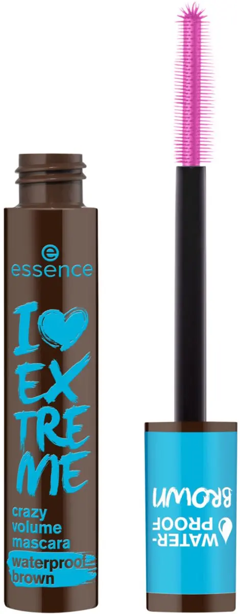 Essence I Love Extreme Waterproof Mascara 01 Cozy Brown - 12ml