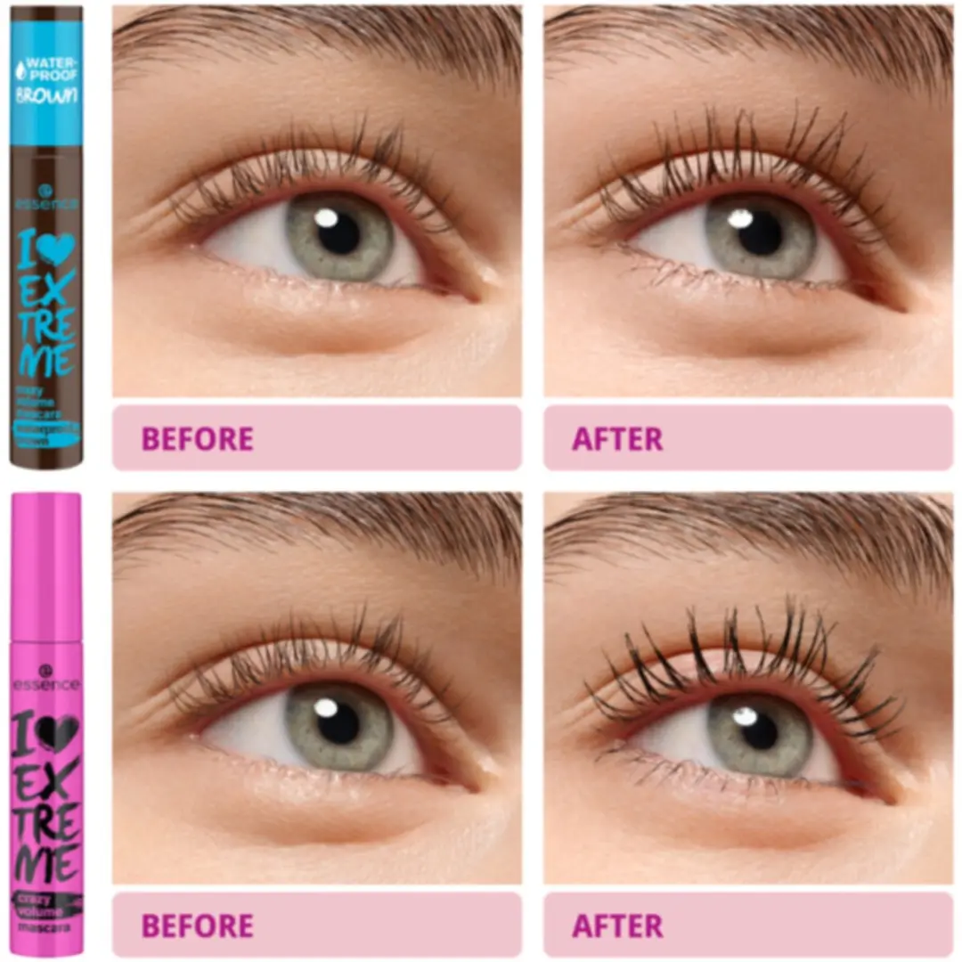 Essence I Love Extreme Waterproof Mascara 01 Cozy Brown - 12ml