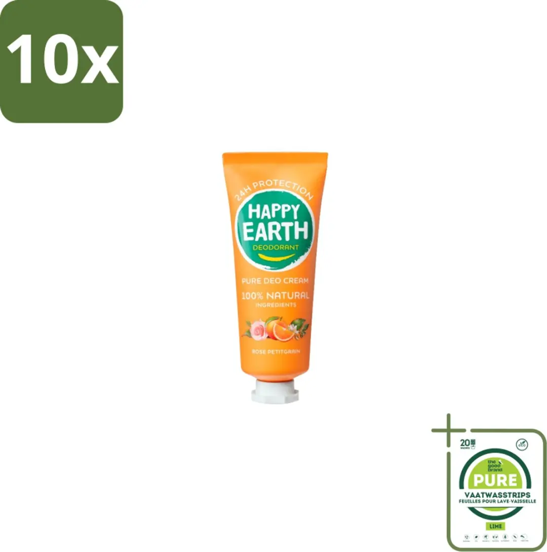 Happy Earth Deodorant Crème Rose Petitgrain 40ml