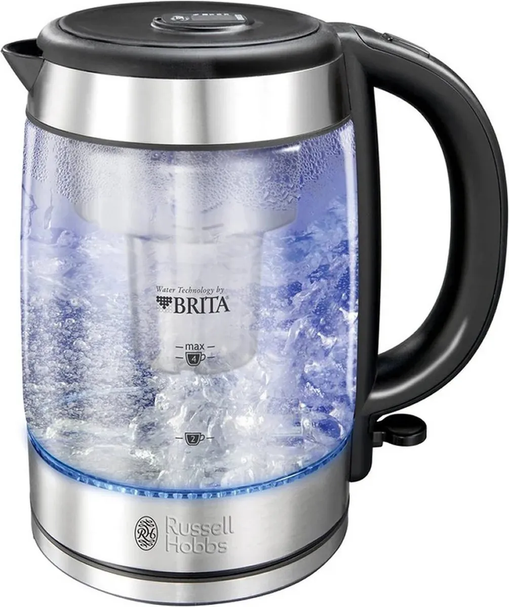 Russell Hobbs Clarity BRITA Waterkoker 2200W 1L - RVS/Transparant
