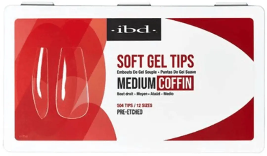 IBD Soft Gel Tips Medium Coffin 504st