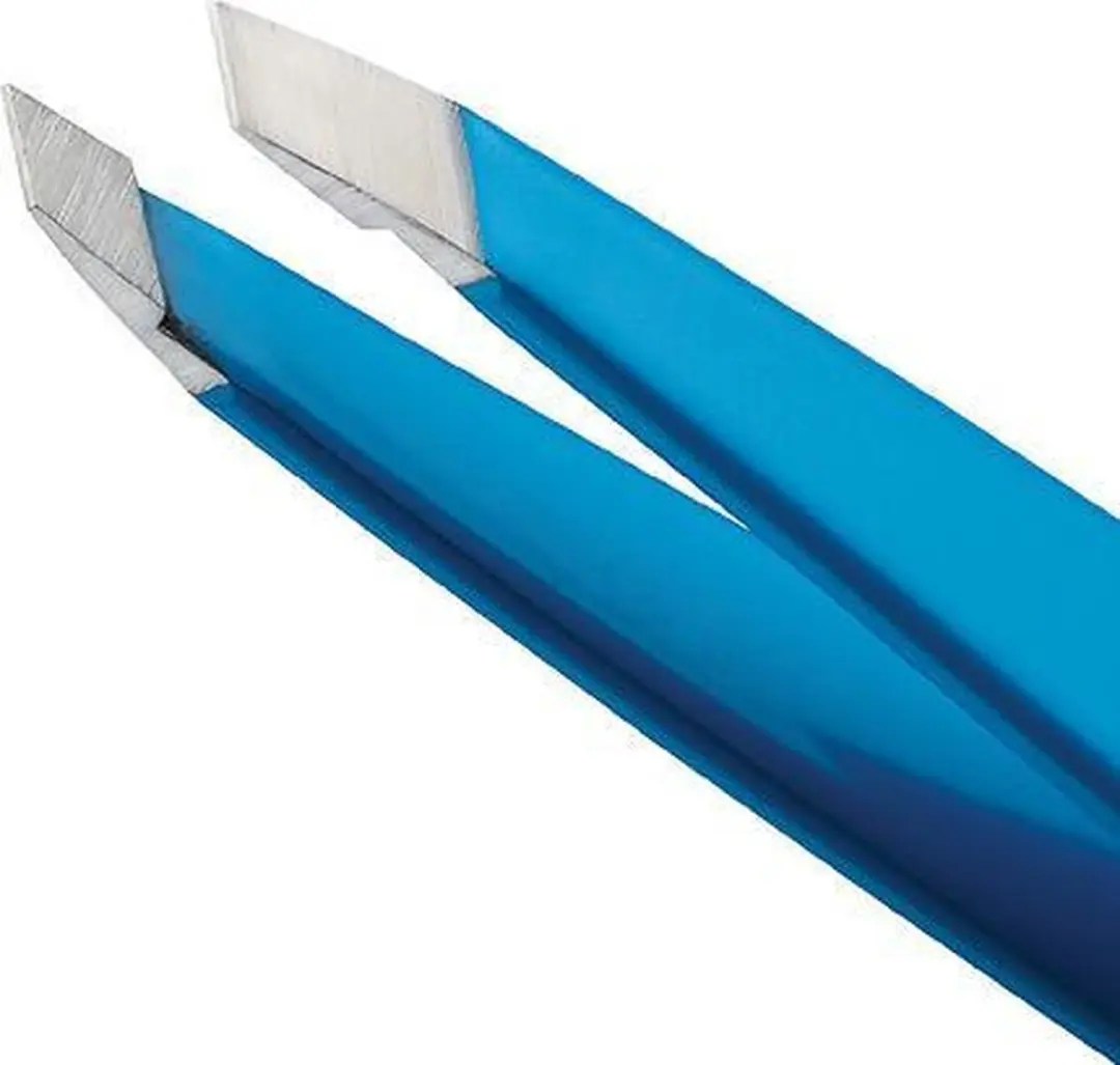 Tweezerman Pincet Schuine Punt Blauw