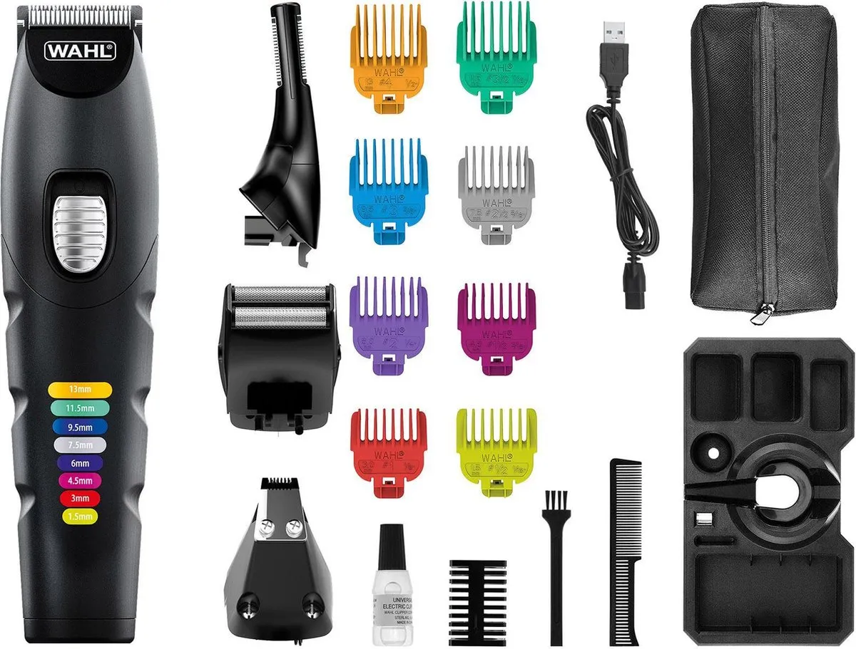 Wahl Color Trim Advanced Multigroomer - 2 Mesjes - Zwart - afbeelding 6 van 6