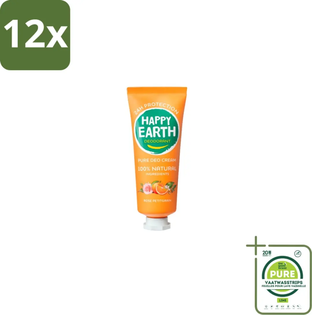Happy Earth Rose Petitgrain Deodorantcrème 40ml