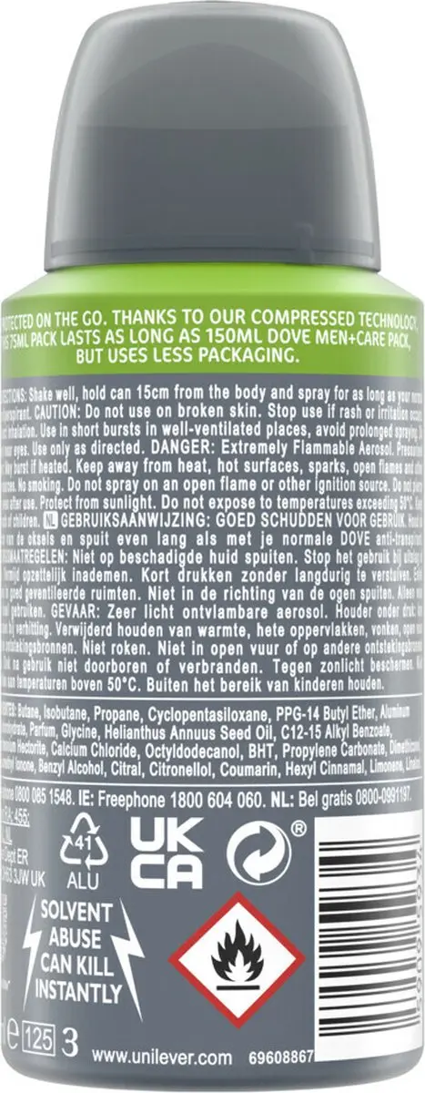 Dove Men+Care Clean Comfort Deodorant 75ml