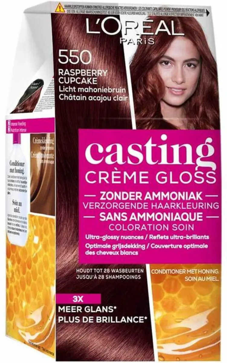L'Oréal Paris Casting Crème Gloss 550 Licht Mahoniebruin - 2 Stuks