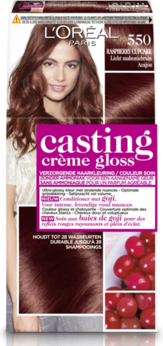 L'Oréal Paris Casting Crème Gloss 550 Licht Mahoniebruin - 2 Stuks