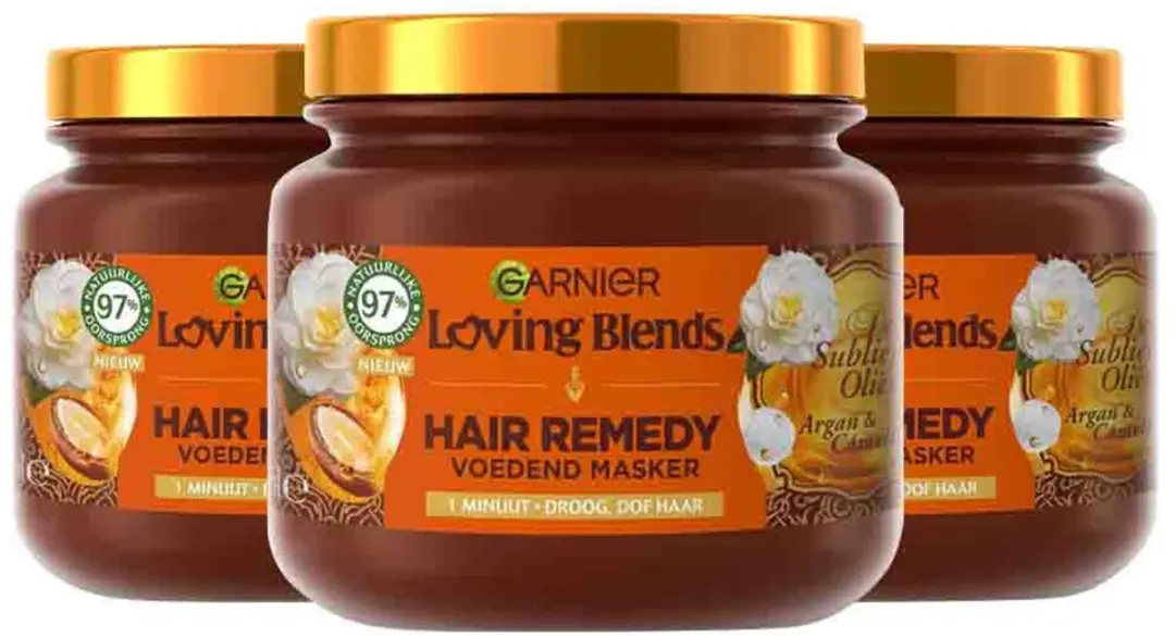 Garnier Loving Blends Argan & Cameliaolie Haarmasker 3x340ml