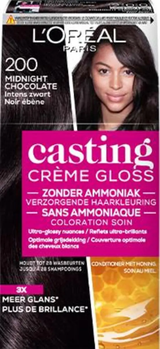 L'Oréal Paris Casting Crème Gloss 200 Intens Zwart - 3 Stuks
