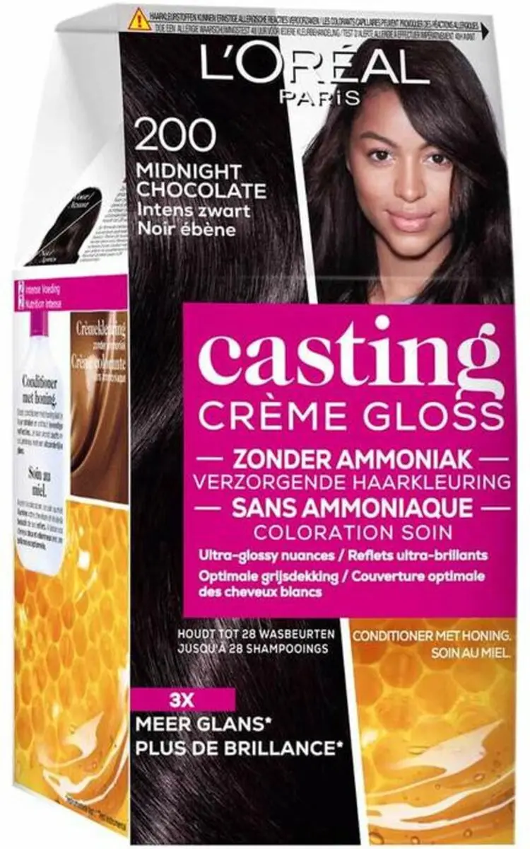 L'Oréal Paris Casting Crème Gloss 200 Intens Zwart - 3 Stuks