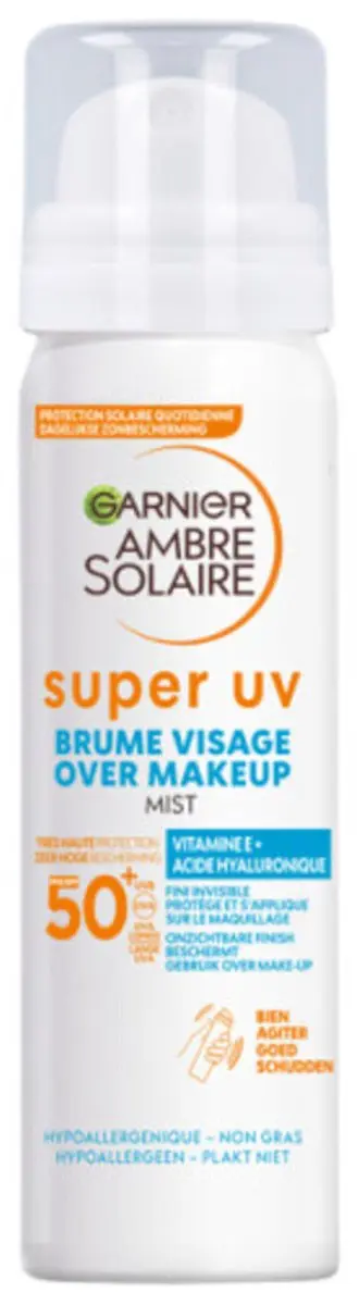 Garnier Ambre Solaire Super UV Over Make-Up Mist SPF 50+ - 3x75ml