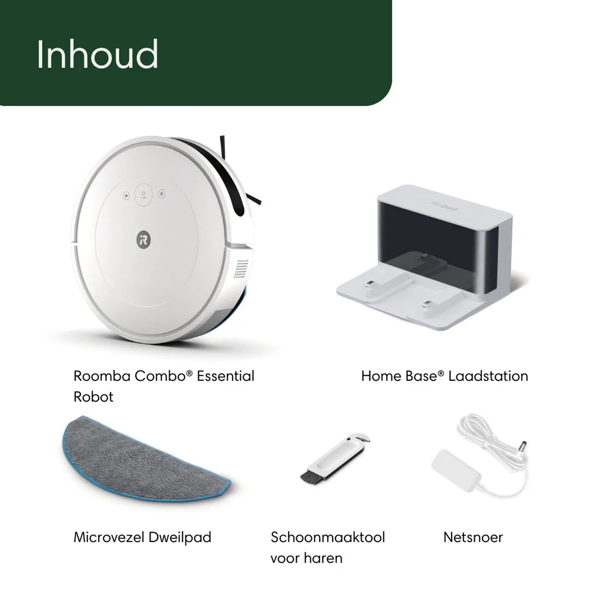 iRobot Roomba Combo Essential Y0112 Robotstofzuiger met Dweilfunctie - Wit - afbeelding 3 van 6
