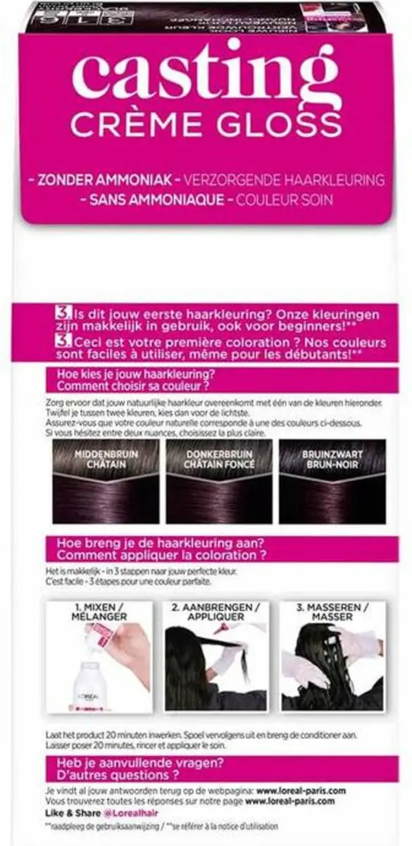 L'Oréal Paris Casting Crème Gloss 316 Violet Bruin - 2x2g
