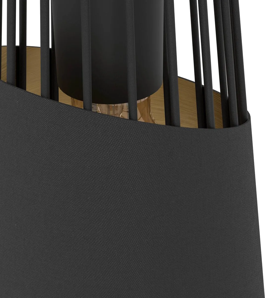 Eglo Austell Hanglamp E27 - 3 Lichtpunten - Zwart/Goud