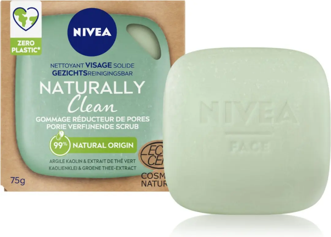 NIVEA Naturally Clean Gezichtsreiniging Scrub Bar 75g
