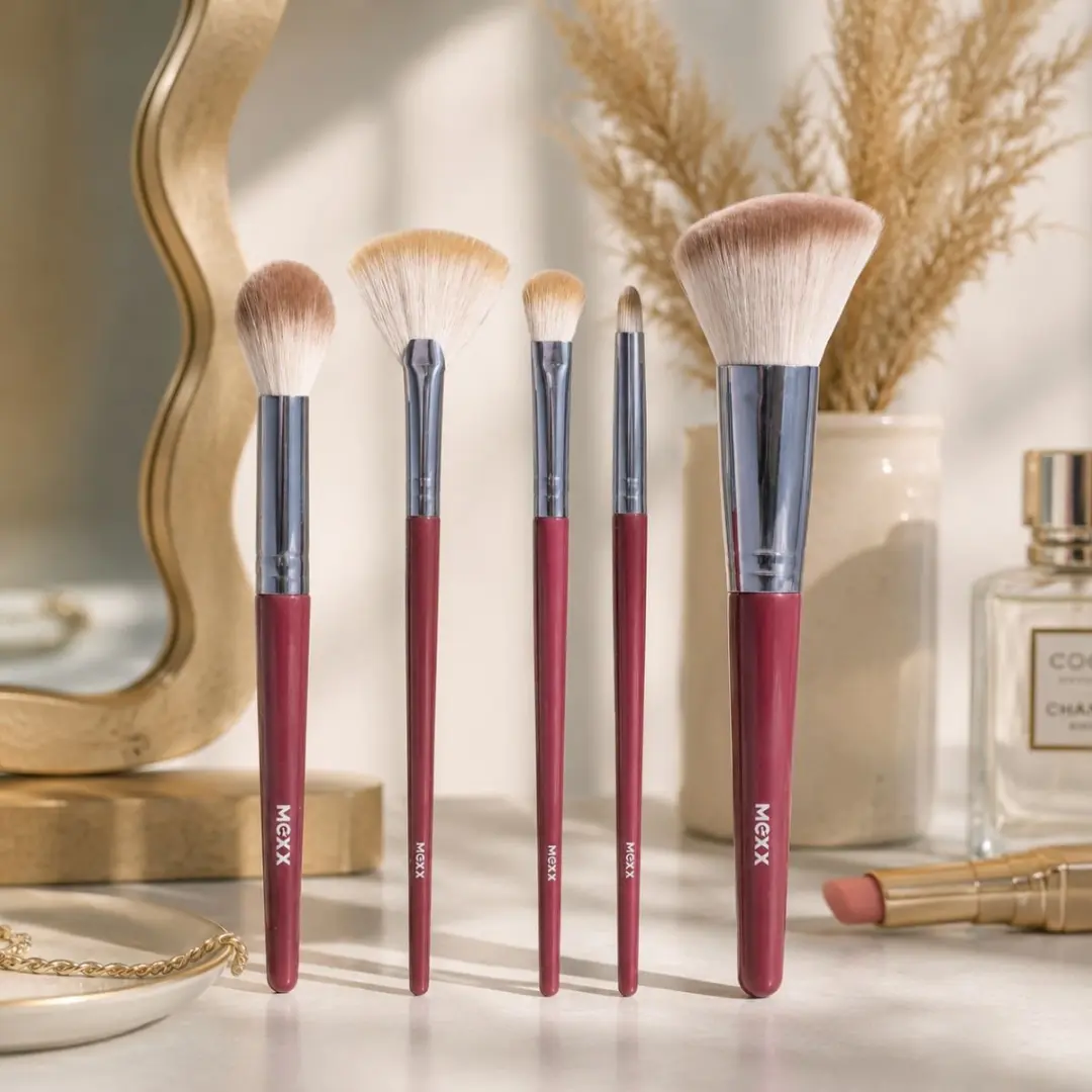 Mexx Make Up Kwasten Set - 5-delig - Bruin